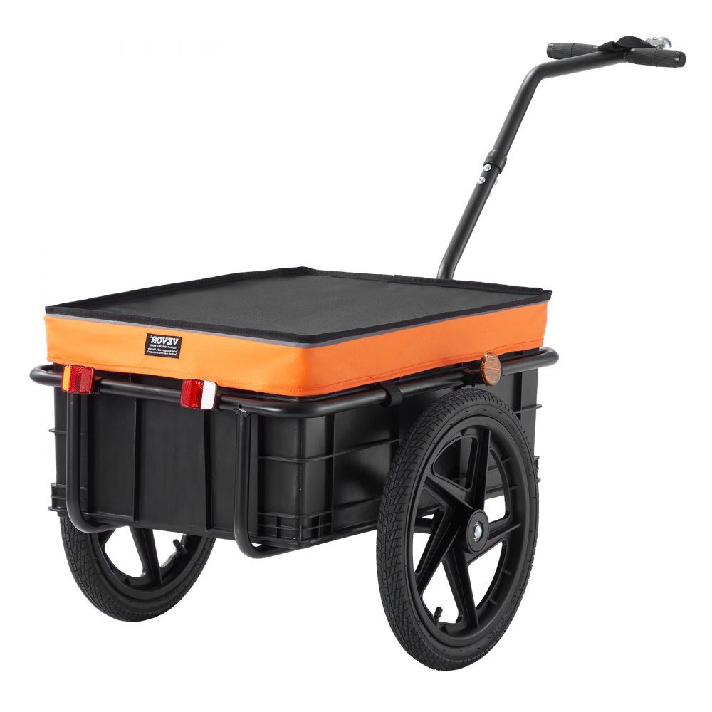 Remorque de vélo, capacité de charge de 40 kg, remorque de transport, pliable et compacte, avec housse d'attelage universelle étanche, roues de 16", convient aux roues de vélo de 25 à 28".