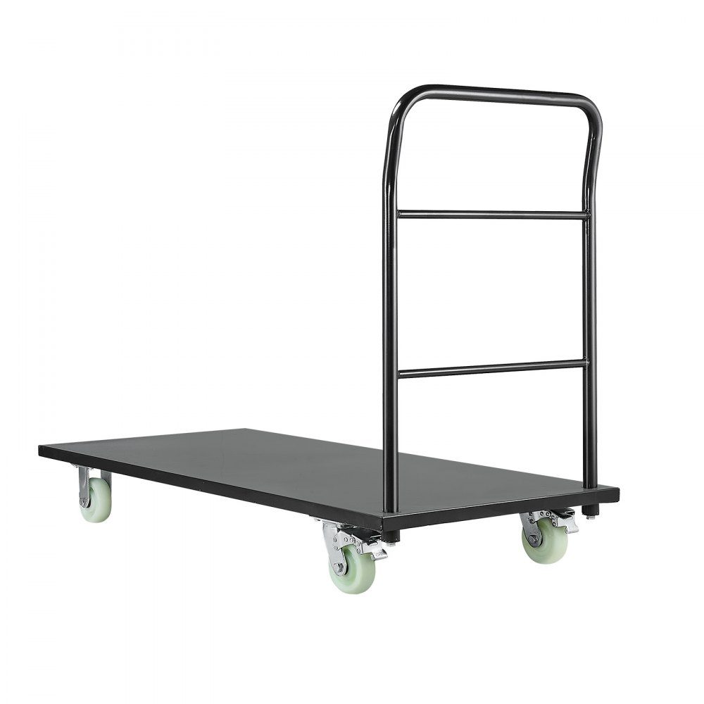 Folding Platform Trolley 907kg, Transport Trolley with Swivel Wheels and Handle, Storage Trolley, Heavy Duty Luggage Transport Trolley, Ideal for Warehouse, Workshop, Factory, 1525x700x1090mm