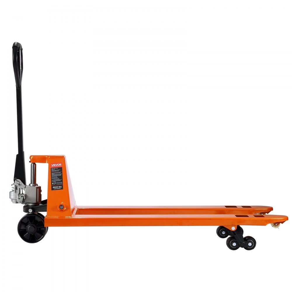 Pallettruck, 3T laadvermogen, handpallettruck met vorken van 1220 x 685 mm, pallettruck met vorkhefhoogte van 8,5-18 cm, pallettruck voor fabrieken, magazijnen, supermarkten en laden van vrachtwagens