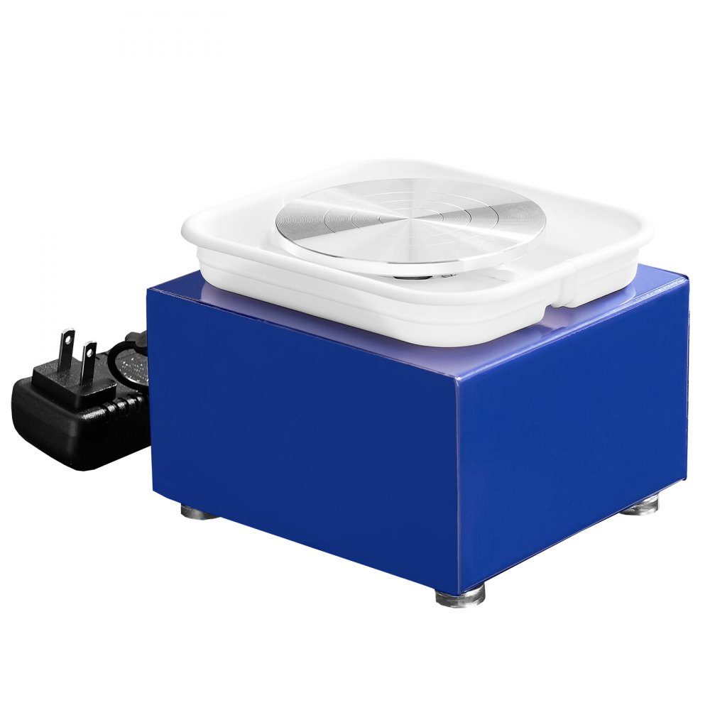 Pottery Wheel Ceramic Wheel 30W Blue Electric Pottery Wheel 10cm 300RPM Pottery Wheel Molding Machine with Apron Suitable for Beginners, Enthusiasts etc