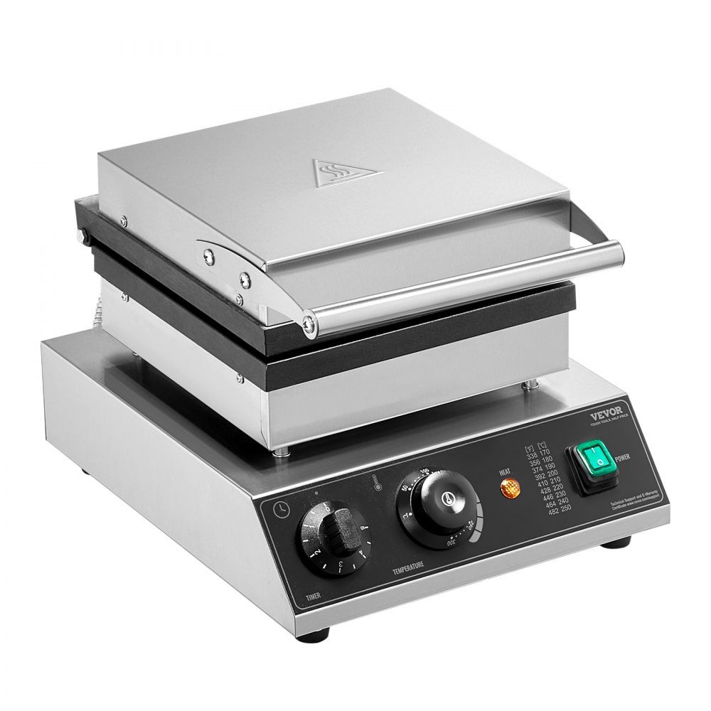 Commercial Waffle Maker Waffle Maker 2000W Non-Stick Belgian Waffle Maker Stainless Steel with Temperature and Time Control for Restaurant Bakery Snack Bar 2 Pack Waffles