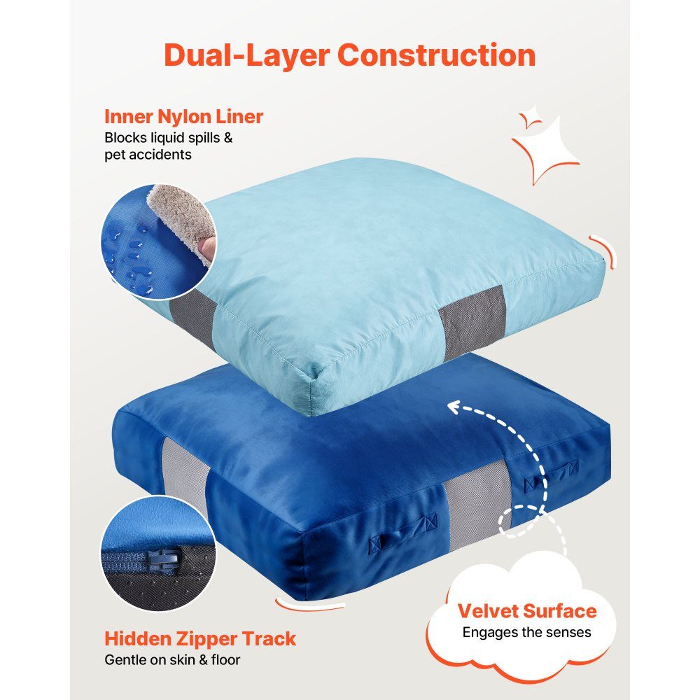 Crashpad 150 x 150 cm, Kindermatte mit Schaumstoffblöcken und waschbarem Bezug, Weichschaum-Landezone, Fallschutzmatte, Ausstattung für Sinnesräume zum Springen, Entspannen, Spielen