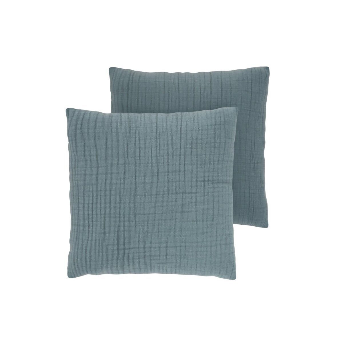 LIVARNO® Kissenbezug Musselin, 50 x 60 cm, 2 Stück, blau