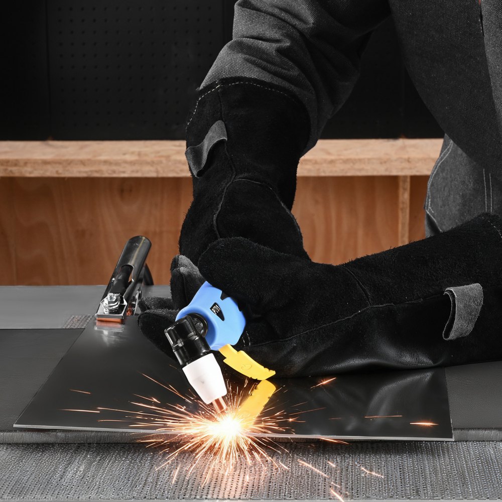 Machine à souder 3 en 1 Combo Coupe/TIG/MMA, coupeur plasma 50 A et soudeuse à électrode TIG 200 A, affichage numérique LED avec fonction 2T/4T/PA/PT pour bricolage et atelier