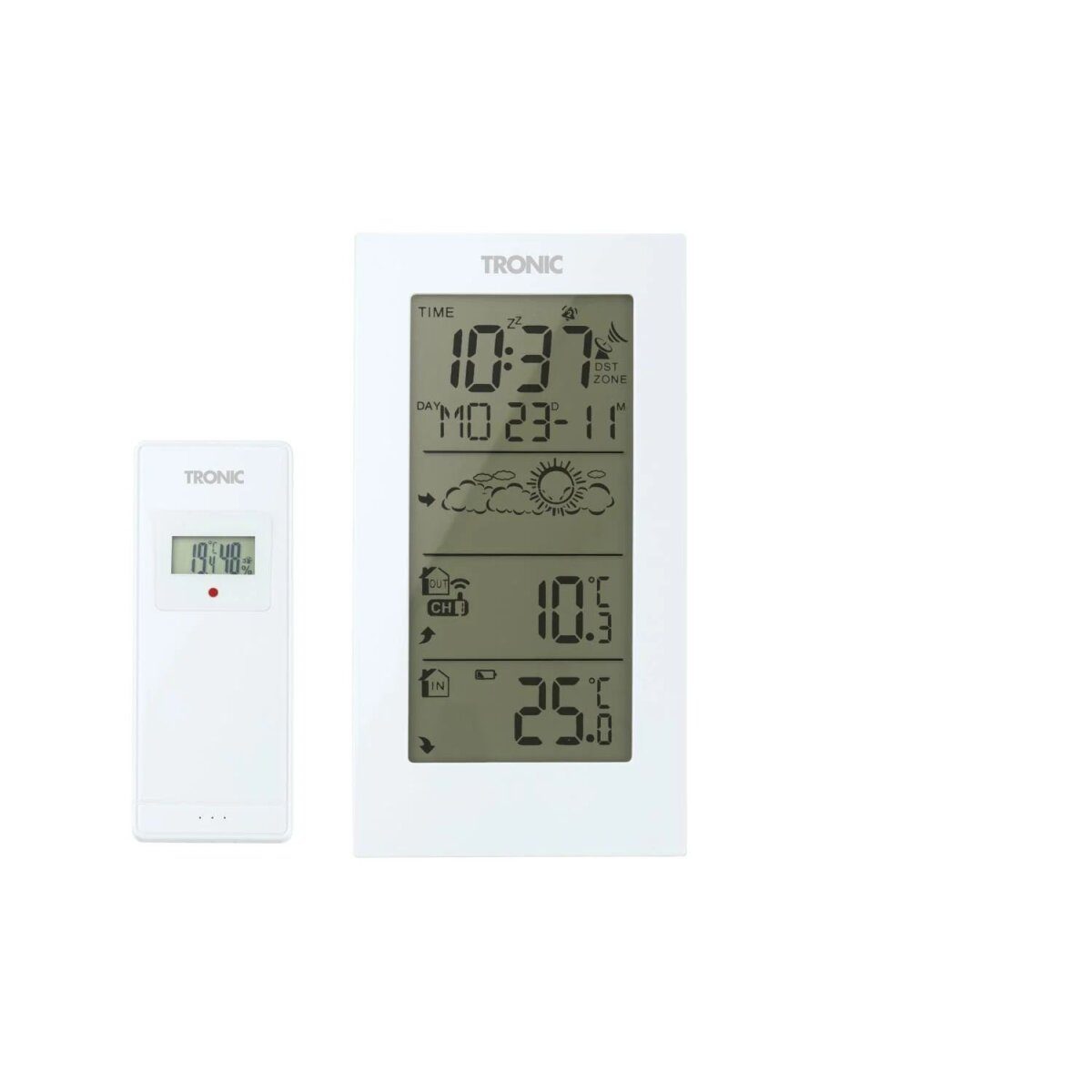TRONIC® draadloos weerstation / weerstation (wit)