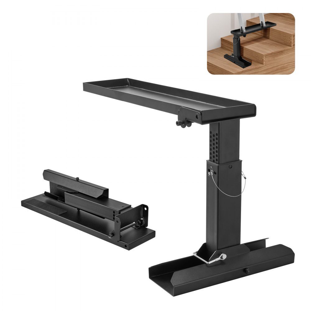Leiternivellierer, 756,92 x 289,5–457,2 mm, Leiterstabilisator für Stahlleitern, klappbarer Leiterbeinnivellierer, einfach zu verwendender Beinstabilisator, Verlängerungsleiterzubehör