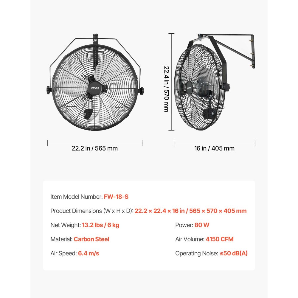 80W industriële muurventilator 56,5 cm, 6,4 m/s oscillerende muurventilator met 3 niveaus, IP44 waterdichte ventilator, industriële ventilator commercieel voor werkplaats, garage, magazijn, sportschool, zwart 80W industriële muurventilator 56,5 cm, 6,4 m/s oscillerende muurventilator met 3 niveaus, IP44 waterdichte ventilator, industriële ventilator commercieel voor werkplaats, garage, magazijn, sportschool, zwart