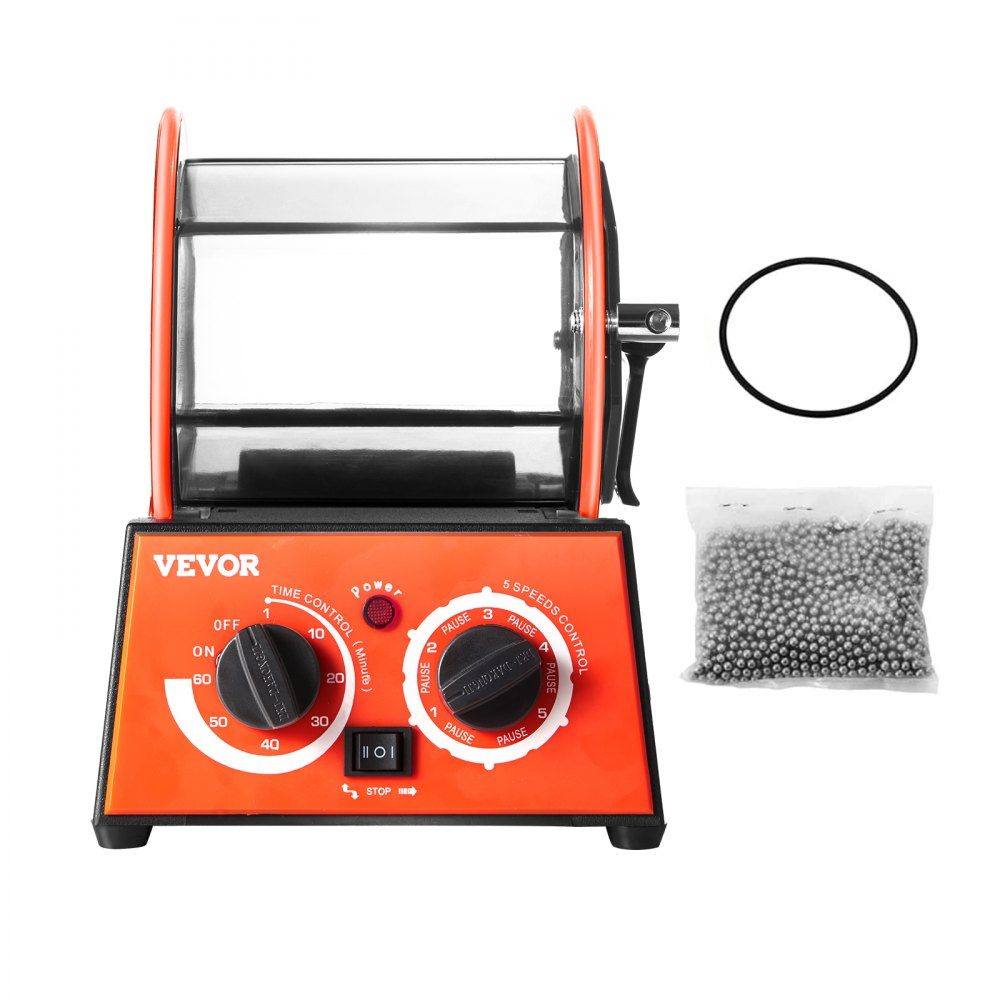 Polishing Drum, Jewelry Polishing Machine 3kg Rotary Cup Surface Polisher 60W Jewelry Polishing Rotary Cup Adjustable Time and Speed ​​Polisher Ball Mill for Gold Silver etc