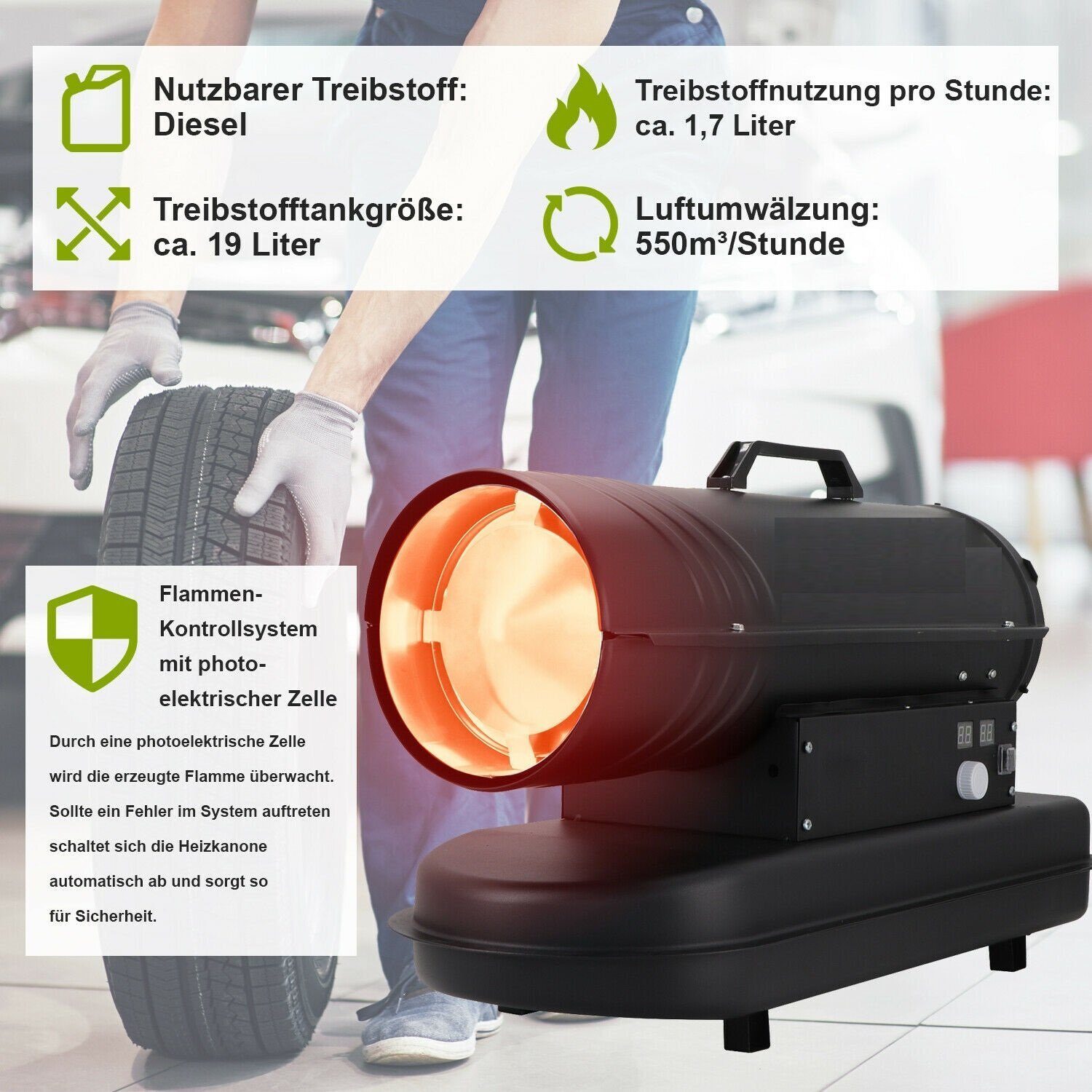 Construction heating diesel cannon heating diesel heating 20kW hall heating fan heater