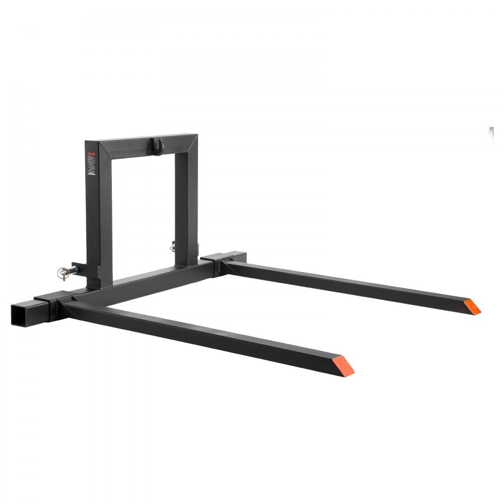 Pallet fork 680 k, 3-point clamping fork carrier, 1280 mm total length, forks mit 735-1170 mm adjustable fork width, quick coupling attachments for category 1 tractors