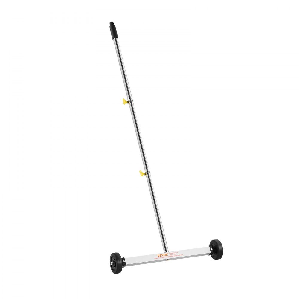 Magnetic sweeper Magnetic sweeper with wheels 43 cm, 4.5 kg load capacity, magnetic broom with adjustable handle, for picking up nails and screws, cleaning for garages, roof projects