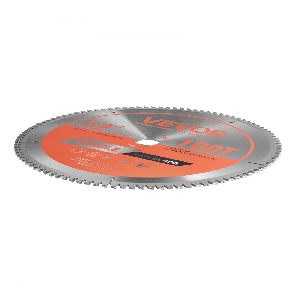 Lame de scie circulaire de 305 mm de diamètre, 100 dents tranchantes en alliage, support de 25,4 mm, lame de coupe en aluminium à finition fine pour scie circulaire avec échappement de chaleur réduisant le bruit pour couper l'acier et le métal