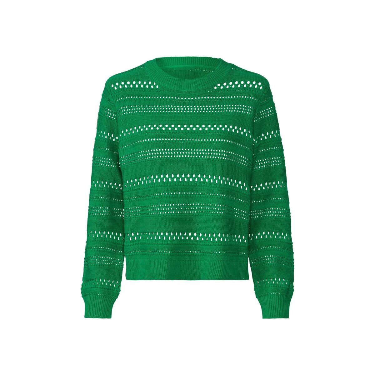 esmara® women's sweater, with hole knit, M, green