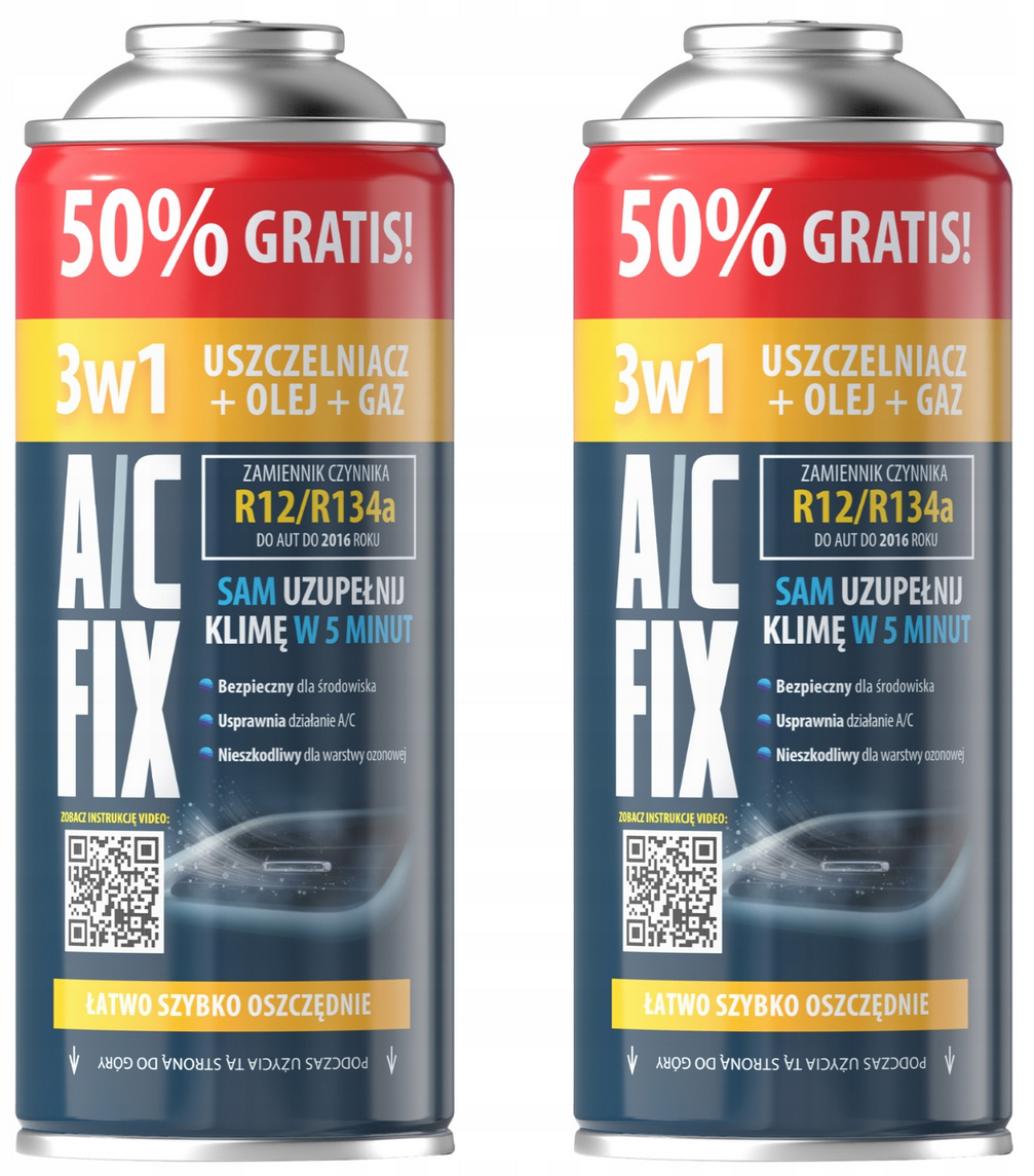 A/C FIX AC FIX CLIMATISATION Réf. RIGÉRANT 3EN1 R134A GAZOIL SCELLANT 470G X2 – Art.-Nr. HT-47680