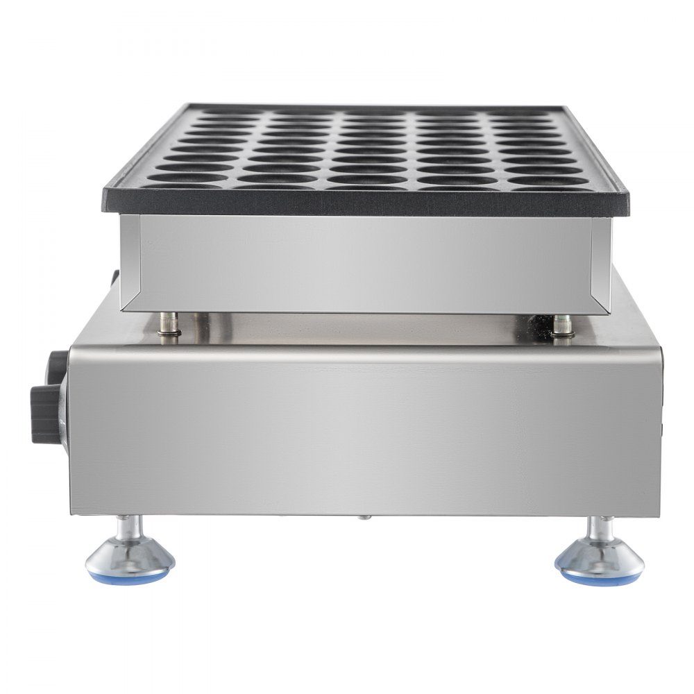 50pcs Mini Pancake Maker Non-Stick Stainless Steel Dorayaki Baker Commercial Electric Poffertjes Grill Pan 1800W Dual Temperature and Time Control for Restaurants
