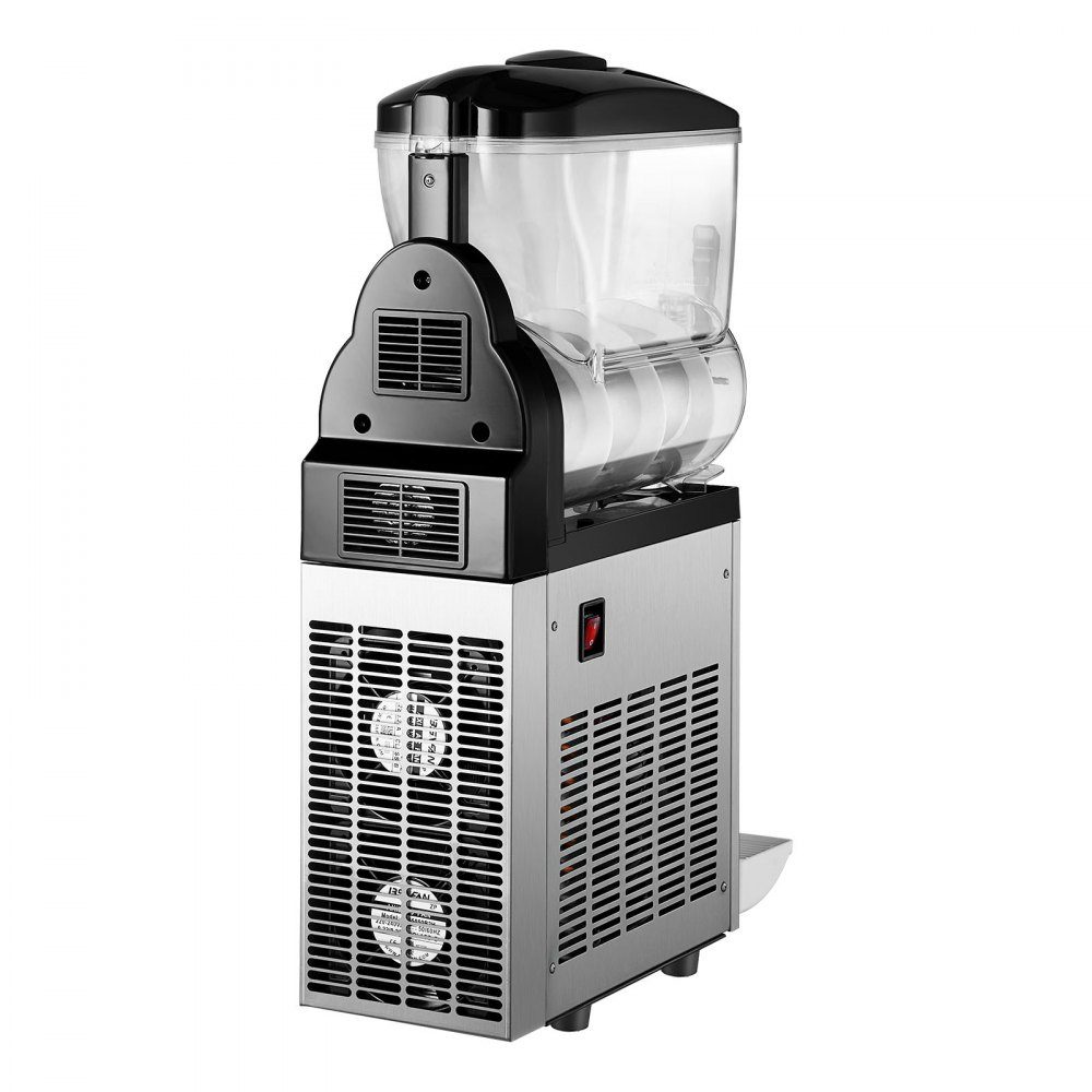 Commercial Slush Ice Cream Maker, 12L Single Tank Frozen Drink Machine, 48 Cups, Stainless Steel Slush Ice Cream Maker with Electronic Keyboard, Soft Ice Cream Machine for Party, Restaurant, Cafe