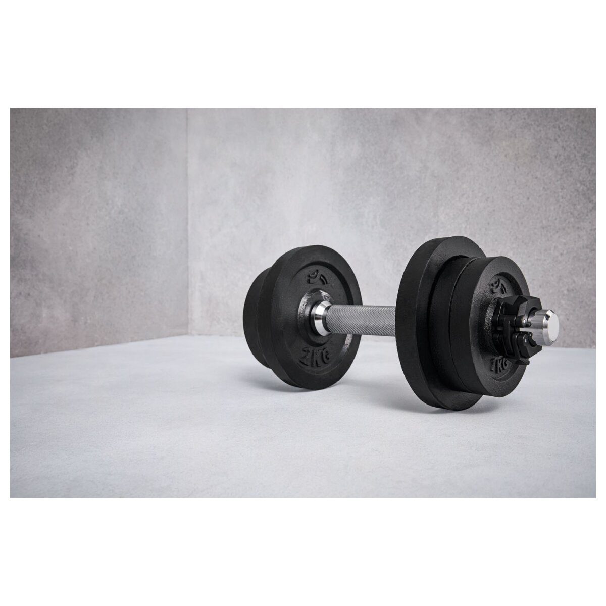 CRIVIT Kurzhantel-Set, mit Stahl-Griff, 10 kg
