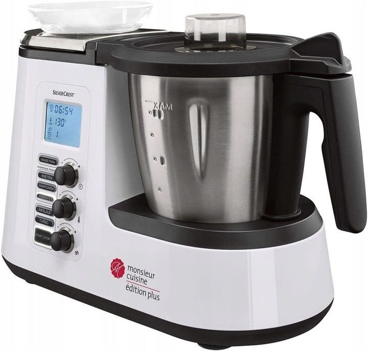SILVERCREST® SKMK 1100 A1 1000 W Küchenmaschine weiß KÜCHENGERÄTE Monsieur 2,2 L