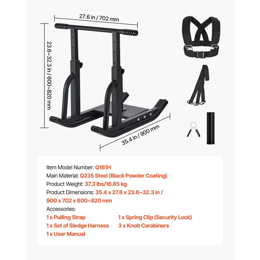 Weight sled power sled strength training sled to improve speed during sports exercises, fitness device with adjustable handle, for 25/51 mm weight plates