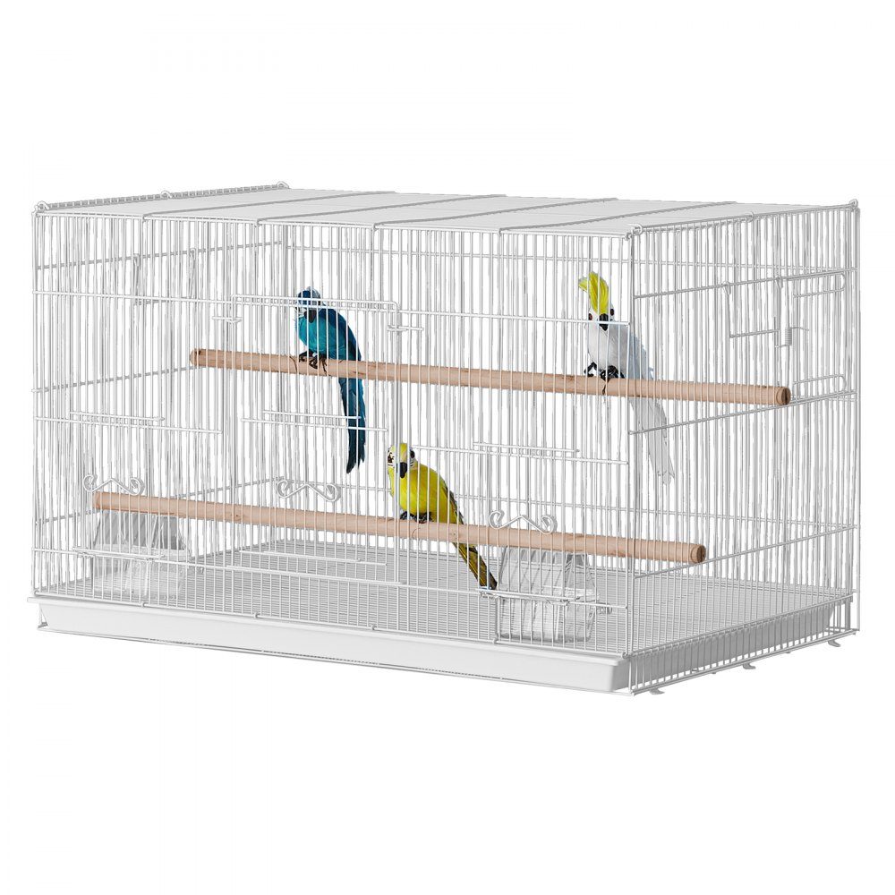 Vogelkäfig, 760x460x455mm Metallkäfig für kleine Papageien, Kanarienvögel, Nymphensittiche, Turteltauben, Finken, Wellensittiche, Sittiche, Vogelhaus für unterwegs mit Griff & Sitzstangen