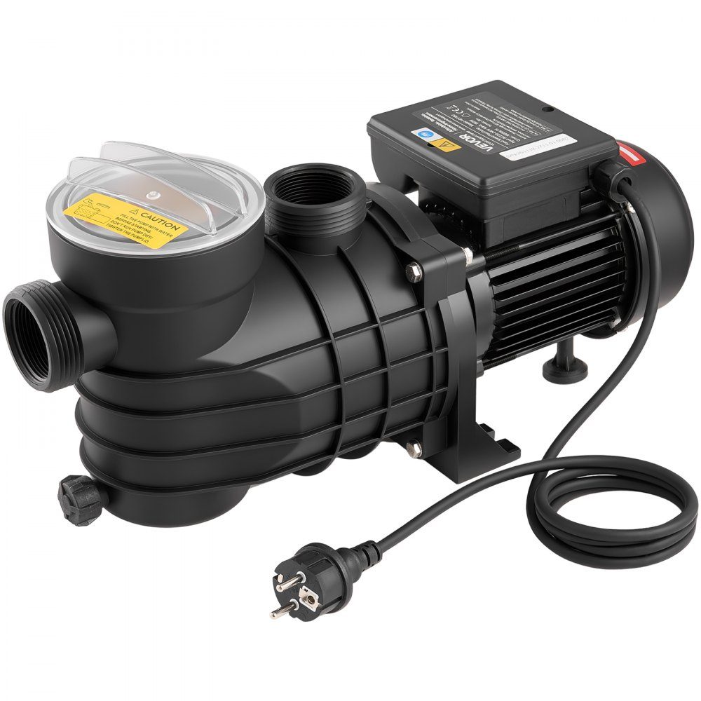 Schwimmbadpumpe 180 W, Filterpumpe 10.800 L/H max. Förderleistung, einstufige Poolpumpe, 2850 U/min, 8 m max. Förderhöhe, mit Filterkorb & Deckel, für Aufstellbecken, Pools & Spas