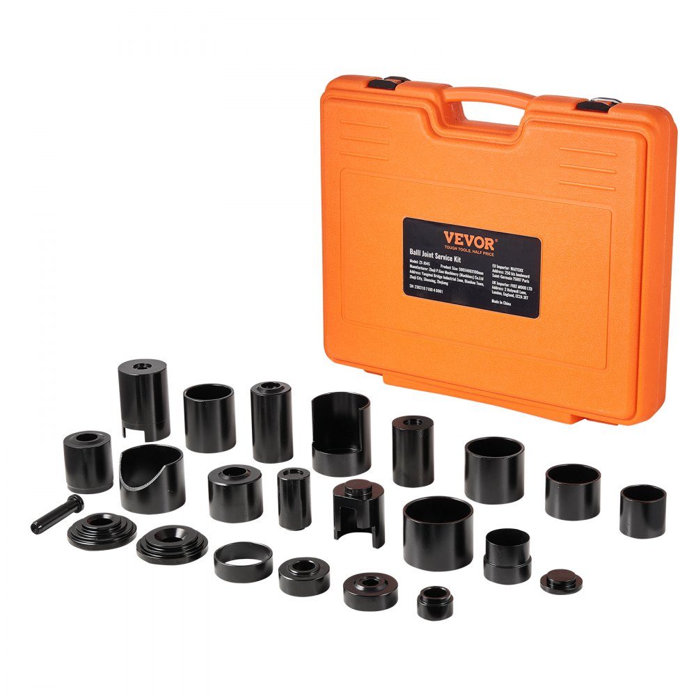 25-teiliges Kugelgelenk-Abzieher-Kugelgelenk-Abzieher-Set, 520 x 430 x 90 mm Universal-Kugelgelenk-Quetschwerkzeug-Set, Karbonstahl-Auto-Werkzeug-Set mit Box-Kugelgelenk-Abzieher