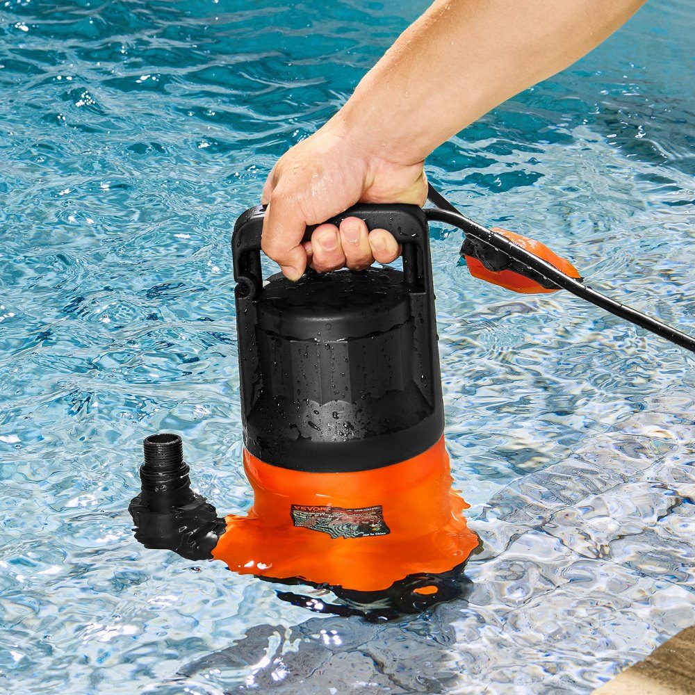 Dirty Water Pump 700W 15700L/H High Flow 10.1m Head Submersible Pump Portable Water Pump with 3m Power Cord for Pumping Water from Swimming Pool, Garden Pond, Basement