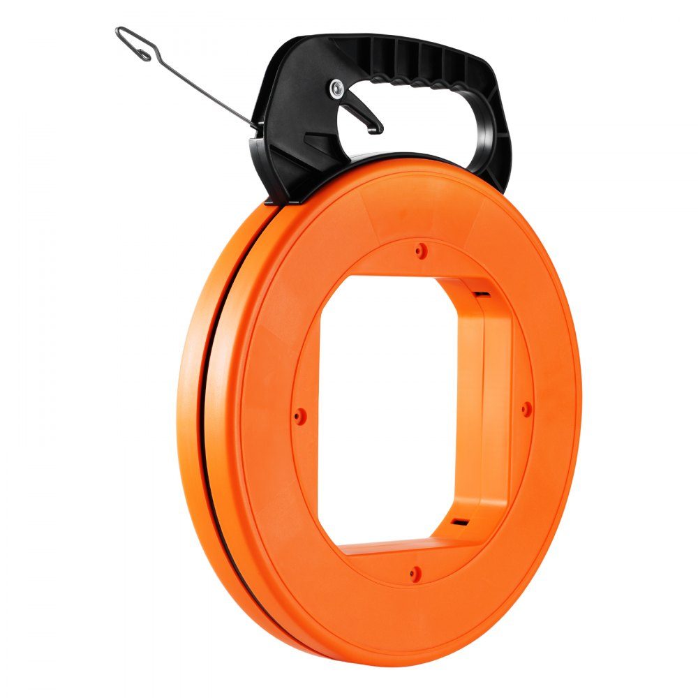 Retraction tape, 36 m x 3.1 mm, cable retraction aid with optimized housing & handle, retraction spiral, wire retraction tool, wire retraction tool for walls & electrical cables, non-conductive