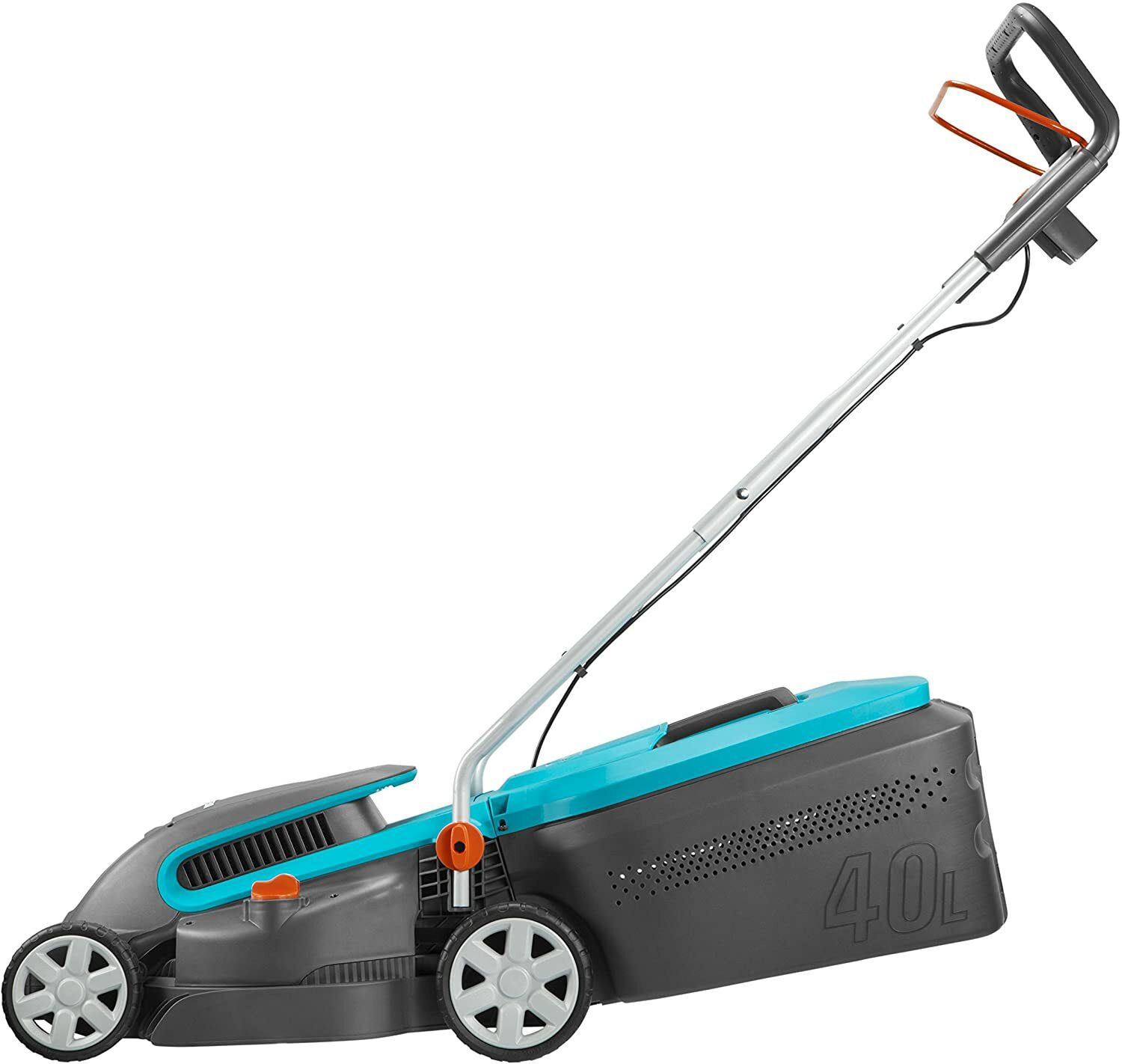 Gardena PowerMax Elektro-Rasenmäher 1400/34: Rasenmäher bis 400 m², 34 cm Schnittbreite, 40 l Fassungsvermögen, ErgoTec Plus-Griff (5034-20)