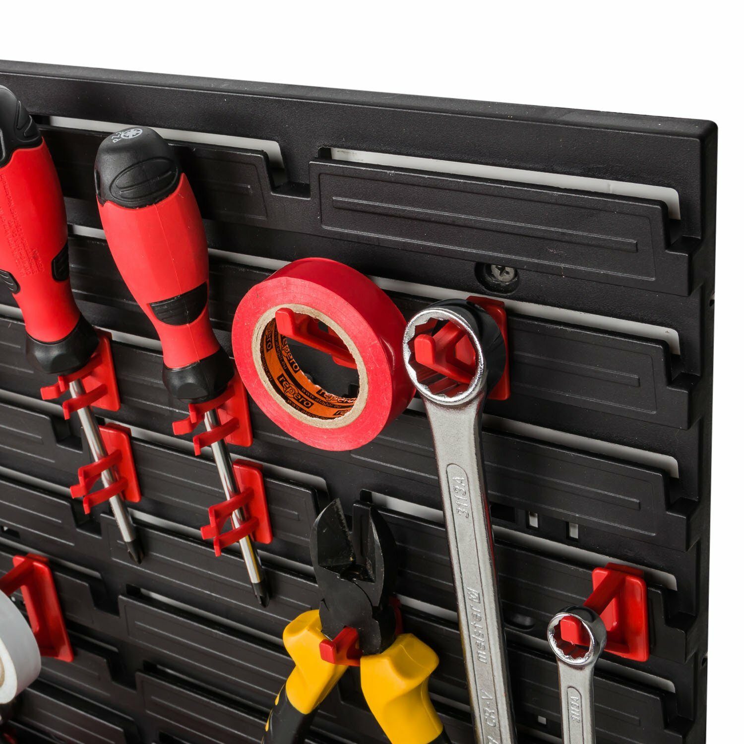Ensemble mural à outils, porte-outils avec système de rangement mural perforé, étagère murale perforée à outils, ensemble d'étagères d'atelier
