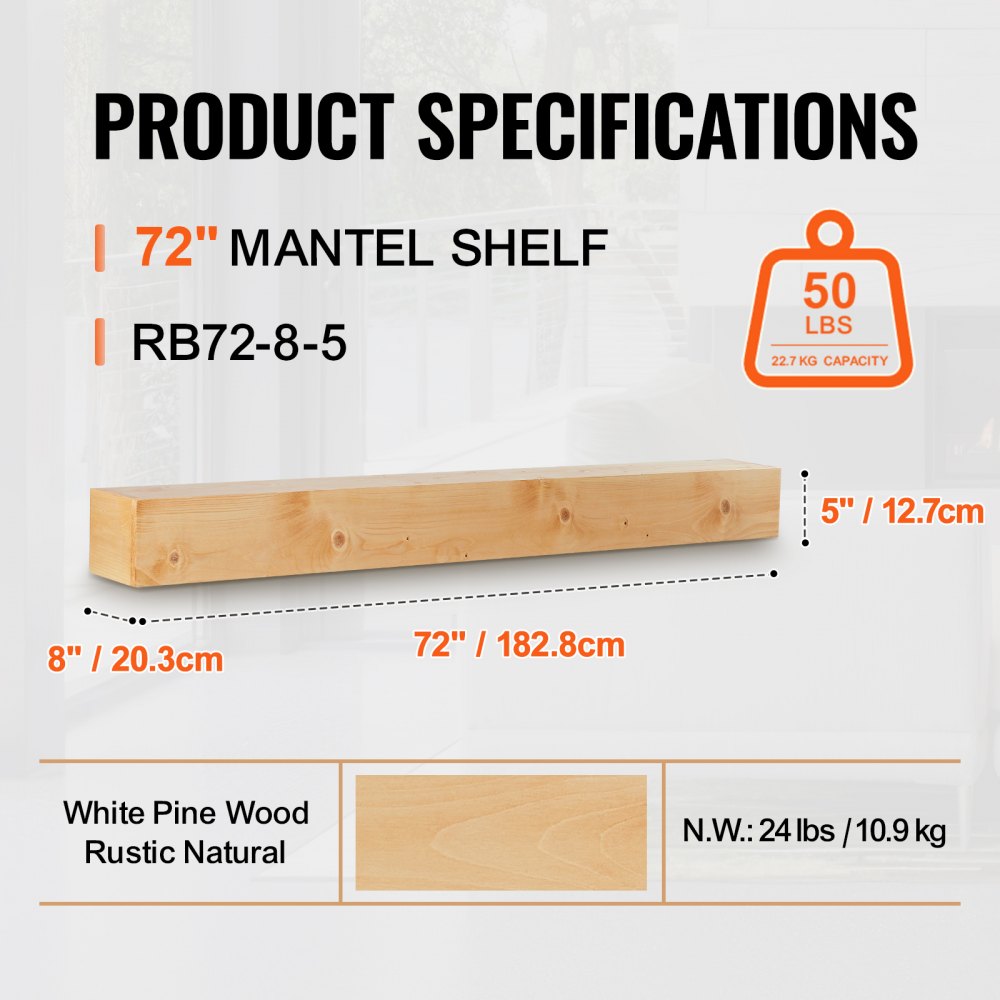 Open haardmantel 72" x 8" x 5" Draagvermogen 50lbs Natuurlijk hout Open haardmantel boven open haard Drijvende boerderij Wandgemonteerde plank Handgemaakte houten schoorsteenmantel Wanddecoratie Rustiek natuurlijk hout Open haardmantel 72" x 8" x 5" Draagvermogen 50lbs Natuurlijk hout Open haardmantel boven open haard Drijvende boerderij Wandgemonteerde plank Handgemaakte houten schoorsteenmantel Wanddecoratie Rustiek natuurlijk hout
