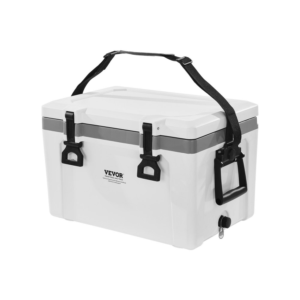 Draagbare koelbox, harde koelbox (38 Qt / 26 blikjes) met ijsopslag en stevige handgrepen, geïsoleerde draagbare koelbox gemaakt van stevig materiaal, geschikt voor familiepicknicks en korte uitstapjes