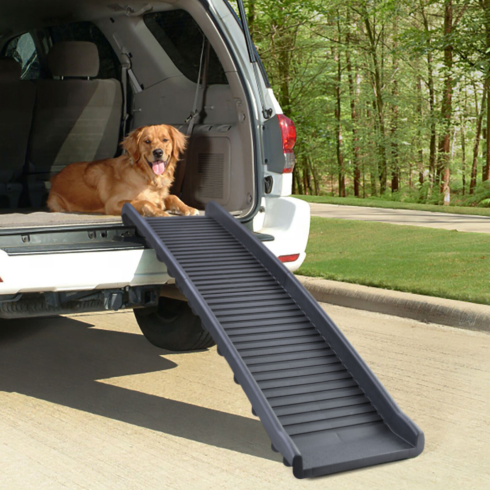 Car dog ramp entry aid anti-slip foldable black 155x40cm 90kg Car dog ramp entry aid anti-slip foldable black 155x40cm 90kg