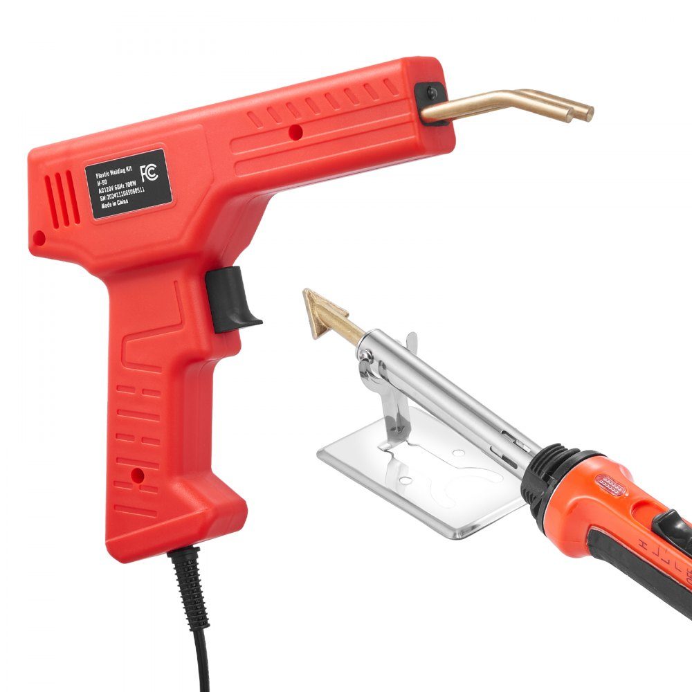 Plastic Welder, 100W Welding Gun + 60/100W Soldering Iron, Plastic Repair Kit with 1000 Hot Clips and 60 Rods for Car Bumpers, Kayaks, Electronics, Toys