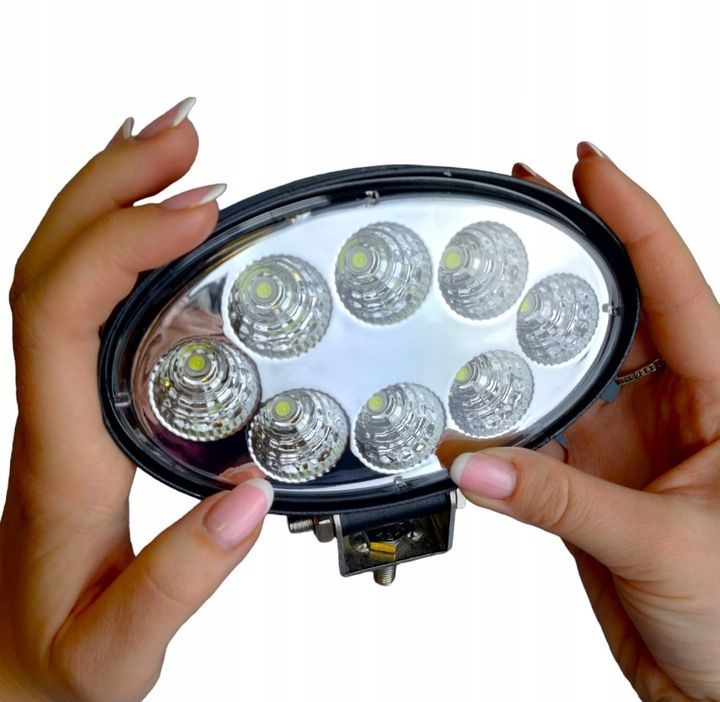 LED work light - oval, 8 LEDs, halogen-like, 12/24V DC