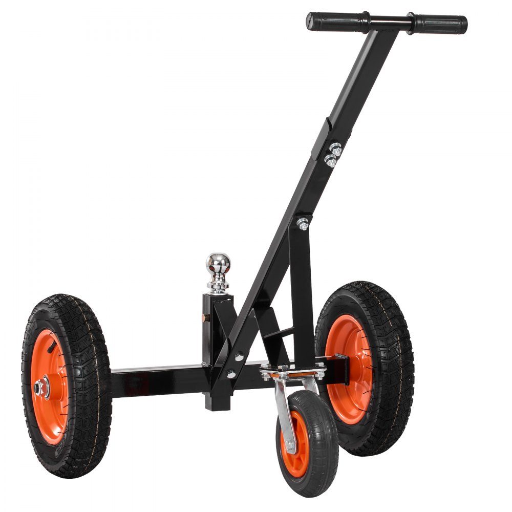 Trailer Dolly, 454kg Support Load, 425 & 560mm Adjustable Height, 50.8mm Ball, 355.6mm Pneumatic Tires, Carbon Steel, for Moving Motorhome Trailers