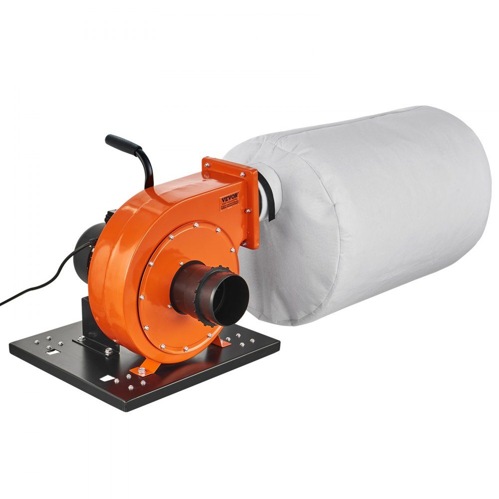Stofafscheider 1 HP 460 CFM luchtstroom Rollende stofafscheider met 21-Gallonen-Staubsammelbeutel Zakfiltratie van 2,5 micron Mobiele houtstofbak met handvat en wielen voor industriële werkplaatsen