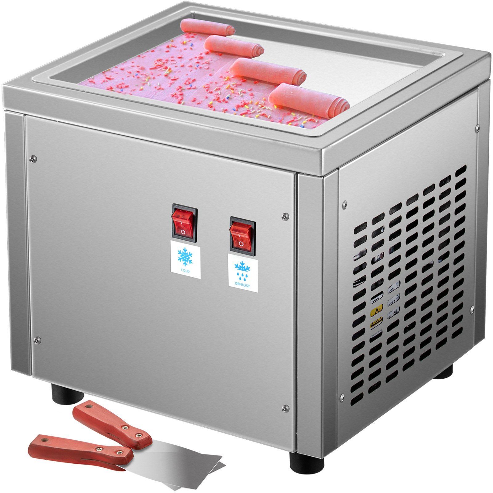 Kommerzielle Roll-Eismaschine Eis Maschine Ice Cream Rolls Edelstahl Rolleismaschiene Thai Eis Gastro Restaurant Foodtruck Kommerzielle Roll-Eismaschine Eis Maschine Ice Cream Rolls Edelstahl Rolleismaschiene Thai Eis Gastro Restaurant Foodtruck