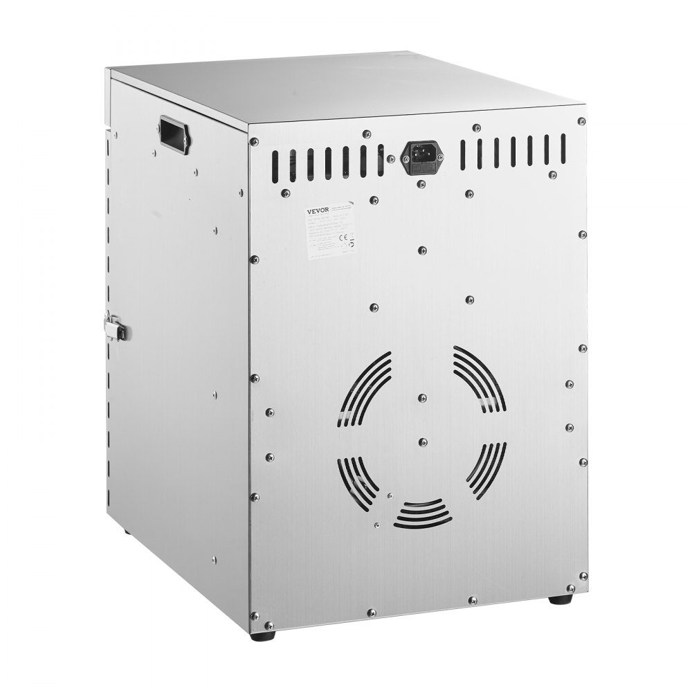 Dehydrator Dehydrator 12 roestvrijstalen kommen, 800 W elektrische voedseldroger met instelbare temperatuur, vriesdroger voor gedroogd vlees, vlees, fruit, groenten, kruiden, hondensnoepjes