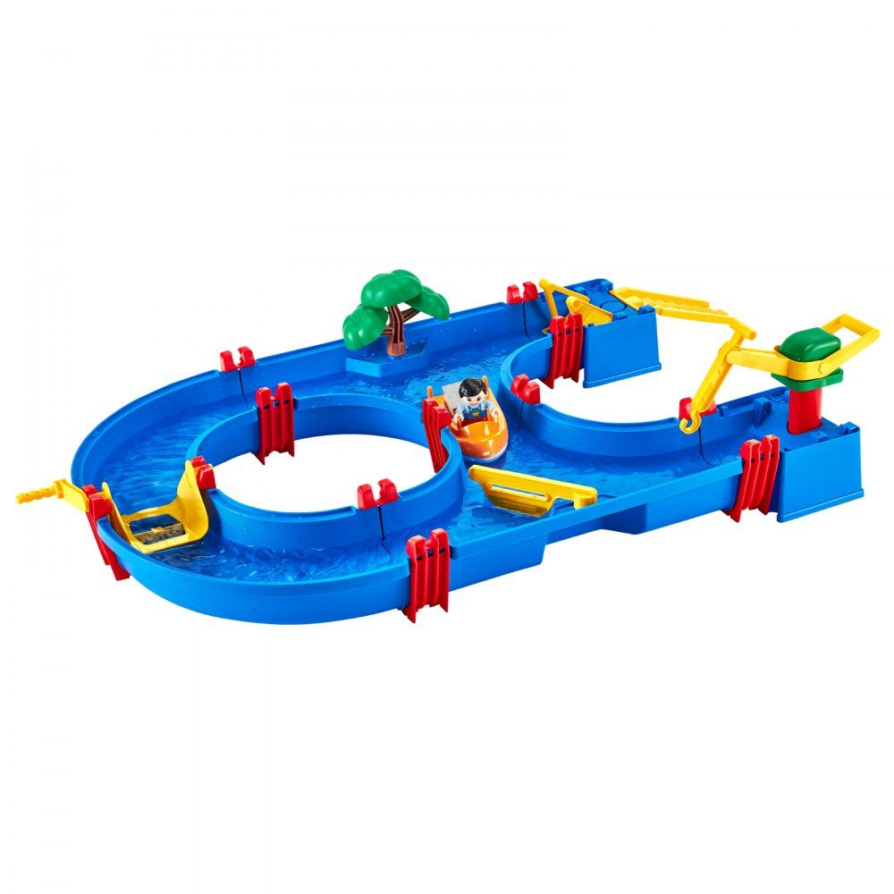 Wassertisch, Wasserspiel-Wasserweg für Kinder, Sommer-Wasserpark-Spielset im Freien mit 39-teiligem Zubehör für Garten, Rasen, Strand, Spieltisch für Jungen und Mädchen ab 3 Jahren