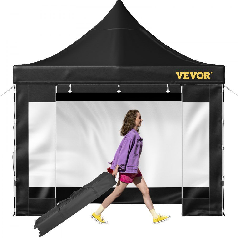 Vouwpaviljoen 3x3m Vouwpaviljoen 240g PVC gecoat polyester Pop-up paviljoen 1,95-2,13 m Verstelbare feesttent Tuintent Strandtent voor bruiloft of andere commerciële activiteiten
