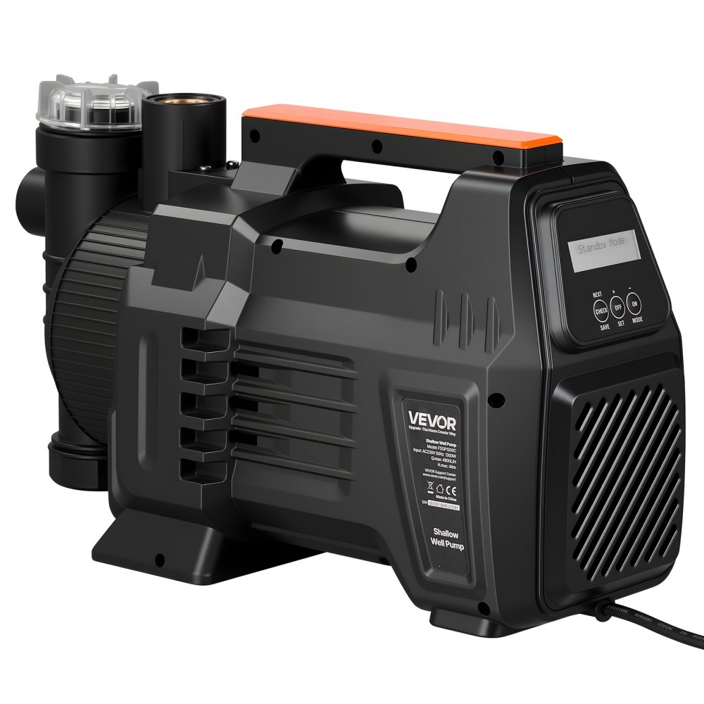 Pompa ogrodowa 1300 W, pompa nawadniająca max. wydajność 4800 l/h, pompa strumieniowa PP, pompa ssąca o wysokości tłoczenia 48 m, inteligentne sterowanie elektroniczne, do nawadniania ogrodu i zraszaczy trawników Pompa ogrodowa 1300 W, pompa nawadniająca max. wydajność 4800 l/h, pompa strumieniowa PP, pompa ssąca o wysokości tłoczenia 48 m, inteligentne sterowanie elektroniczne, do nawadniania ogrodu i zraszaczy trawników