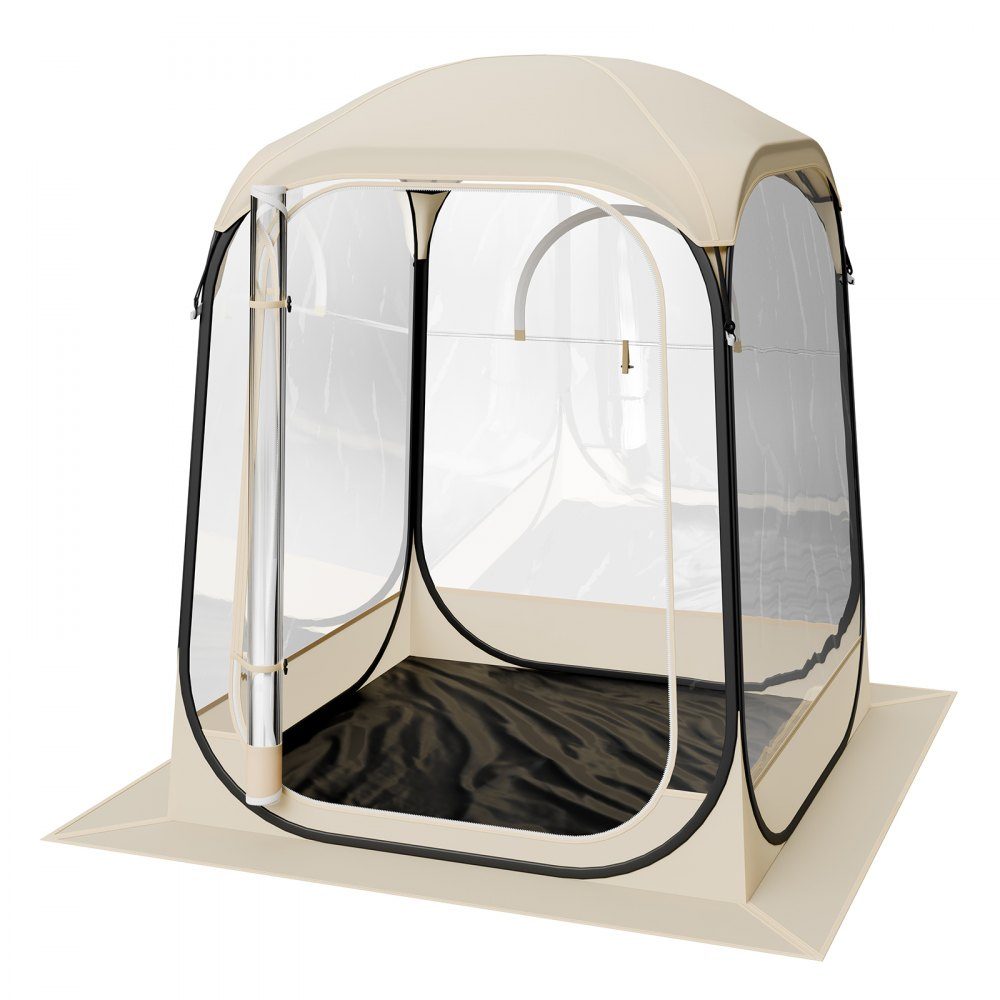 Tente transparente 127 x 127 x 170 cm Tente pop-up pour 1 à 2 personnes Tente de sport avec tapis de sol et couverture supérieure Tente à bulles extérieure Abri de camping pour événements Pêche Acclamations
