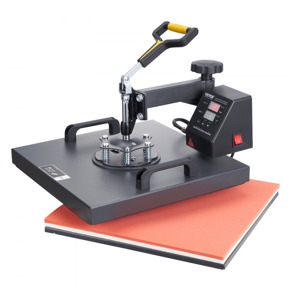 Transfer press 38 x 38 cm, transfer press 220 V, transfer press 1200 W, textile press 14 x 7.6 cm, shirt press max. 250 °C, sublimation press, hobby T-shirt press