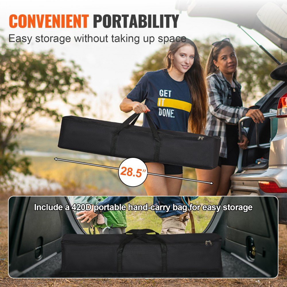 Projection Projector Screen with Stand, 100" HD 4K Outdoor Indoor Projector Screen, Quick Fold Portable Movie Screen 16:9 for Home Theater, Camping and Casual Events, Black