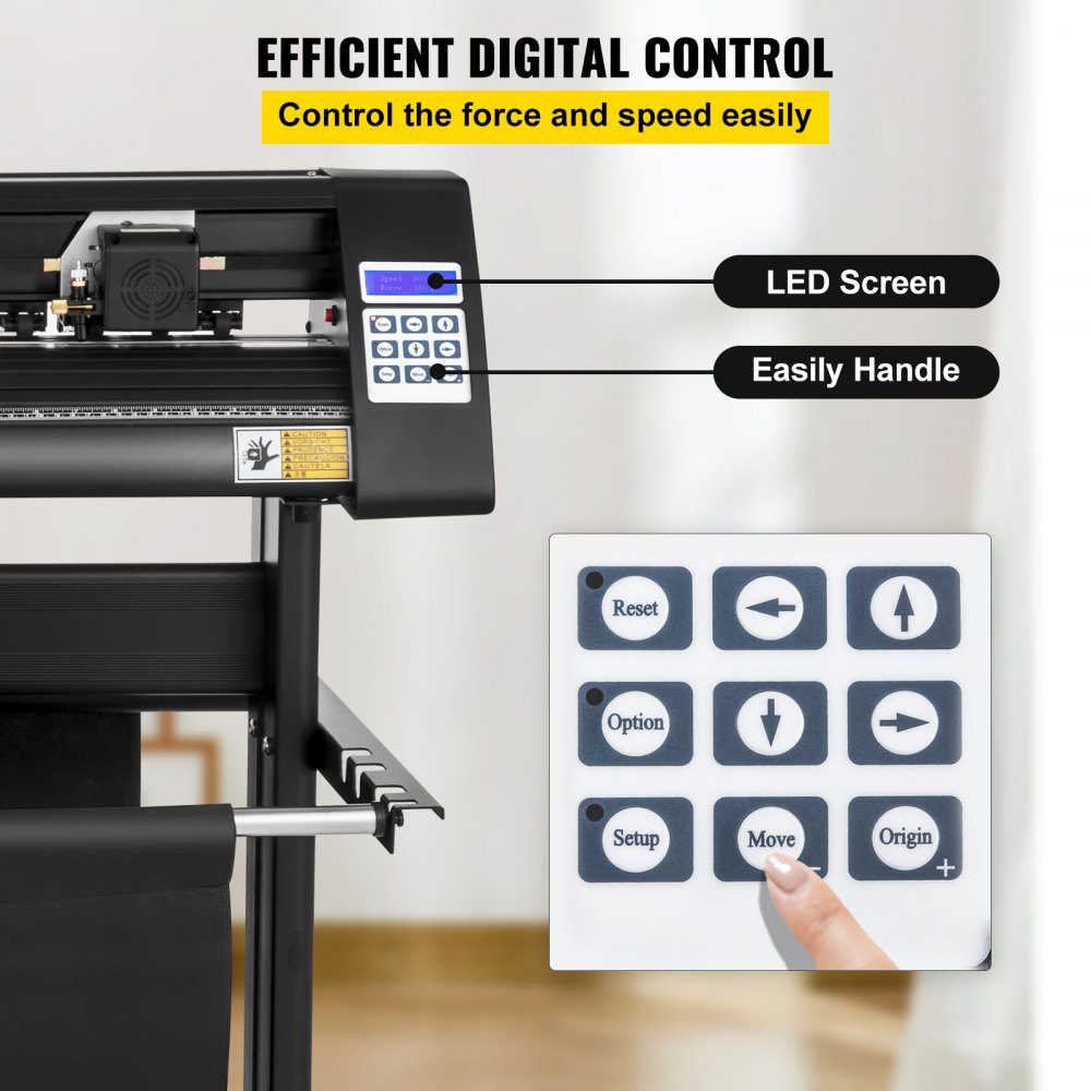 Filmsnijplotter 1350 mm, filmsnijder max. snijdikte 3 mm, snijkracht foliesnijder 500 g, plottermachine halfautomatische Signcut-software, geheugencache 1-4 M, hobbyplotter