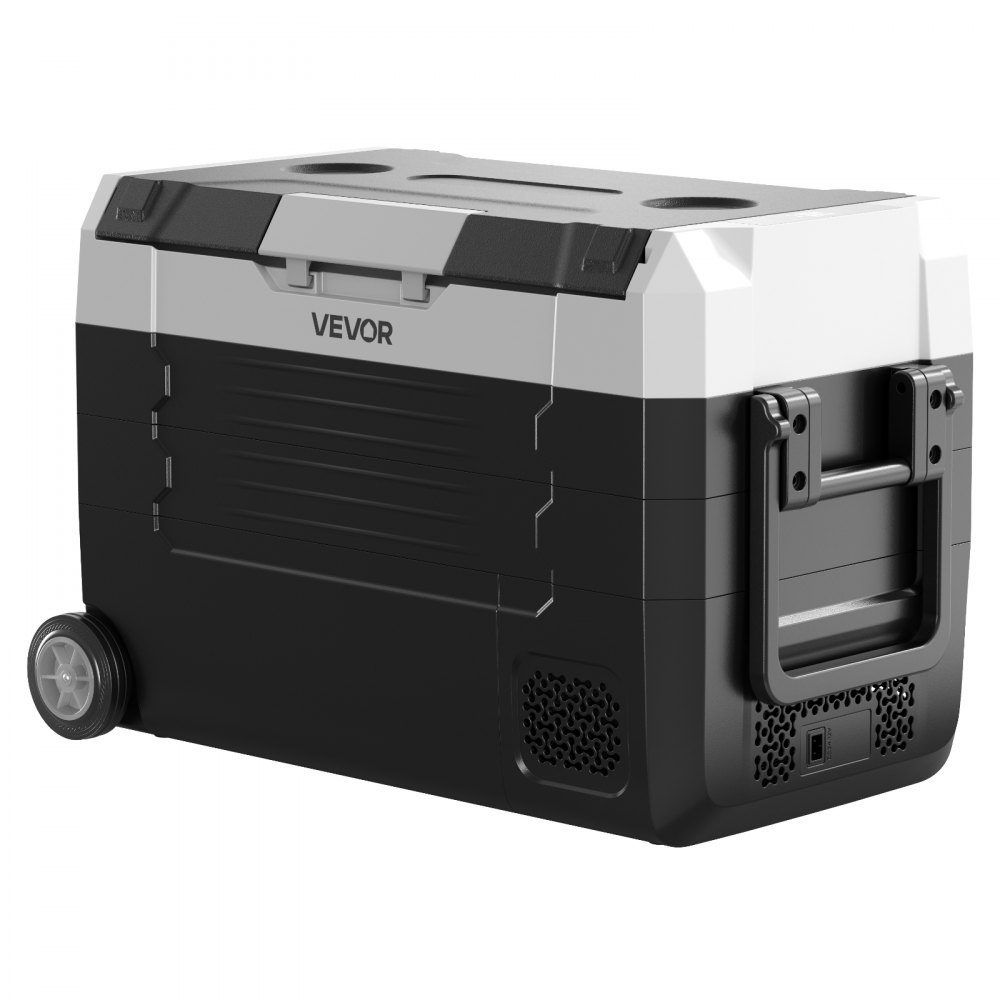 Compressor Cooler 12/24V DC 100-240V AC Car Fridge 35L with App Control & Wheels & 2 Temperature Zones (-20°C to 20°C) Portable Fridge for RV, Boat, Camping, Fishing