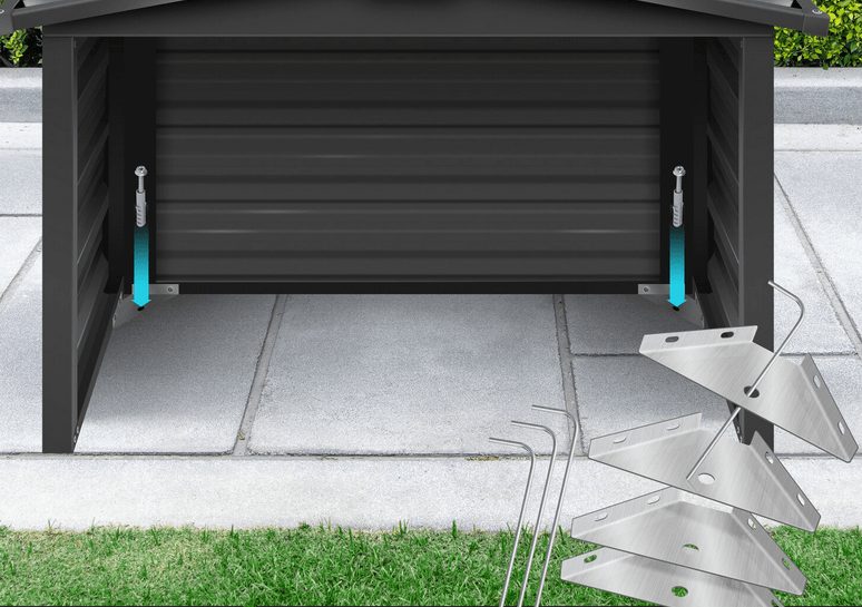 Garage tondeuse robot métal, abri voiture, abri tondeuse robot