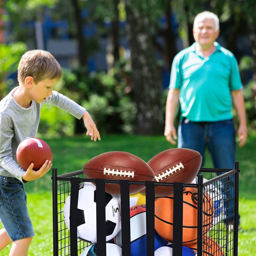 Wózek na piłki Wózek na kółkach 507 x 500 x 545 mm Piłki sportowe Zamykana klatka do koszykówki Klatka na piłki Halowy sprzęt sportowy na świeżym powietrzu Stalowy wózek do przechowywania do garaży Wózek na piłki Wózek na kółkach 507 x 500 x 545 mm Piłki sportowe Zamykana klatka do koszykówki Klatka na piłki Halowy sprzęt sportowy na świeżym powietrzu Stalowy wózek do przechowywania do garaży