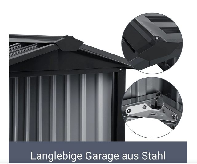 Garage pour robot tondeuse à gazon | Abri de toit pour tondeuse à gazon en métal 86 × 98 × 63 cm